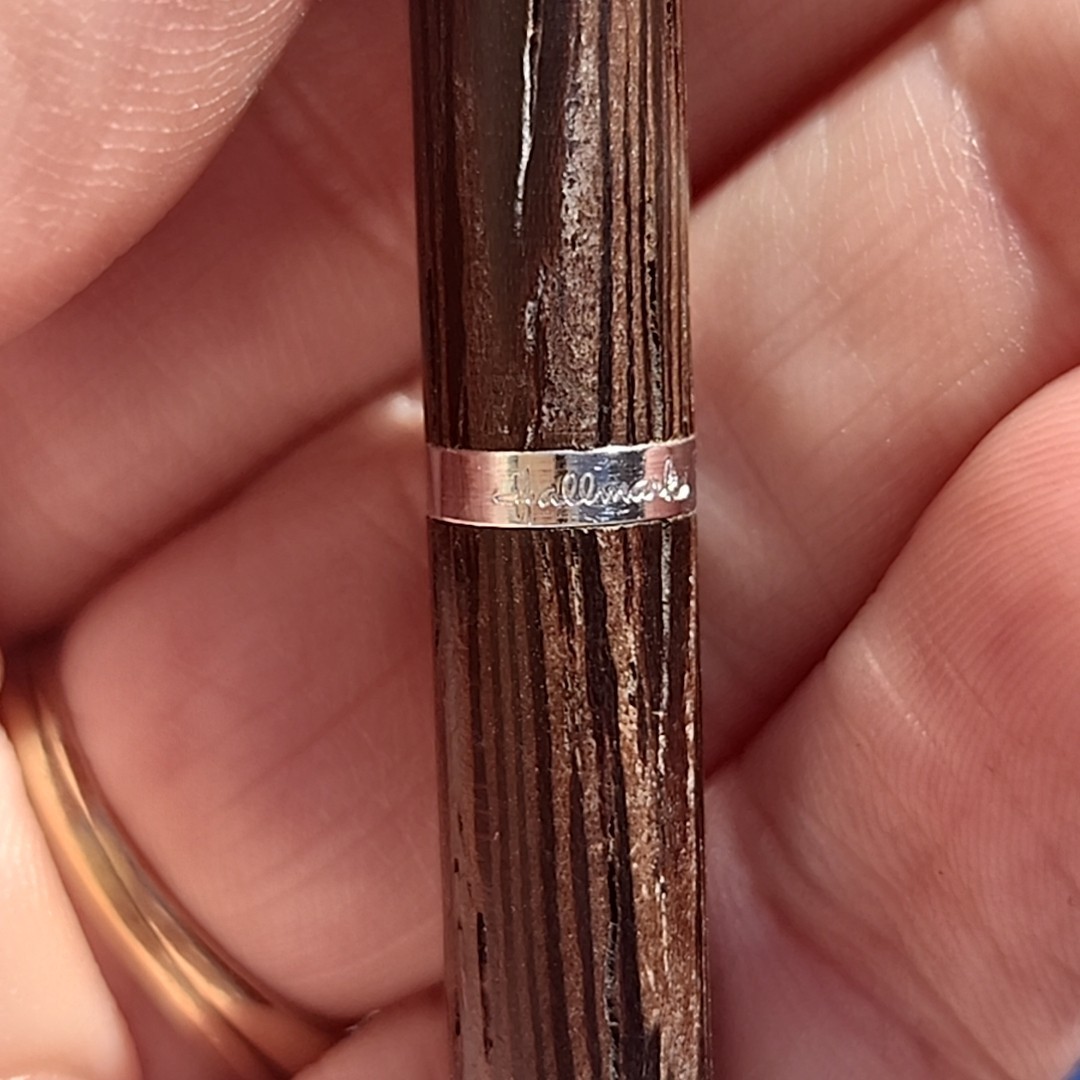 Vtg Hallmark Mechanical Pencil Made In USA Wood Tone Collectible Desk Writing
