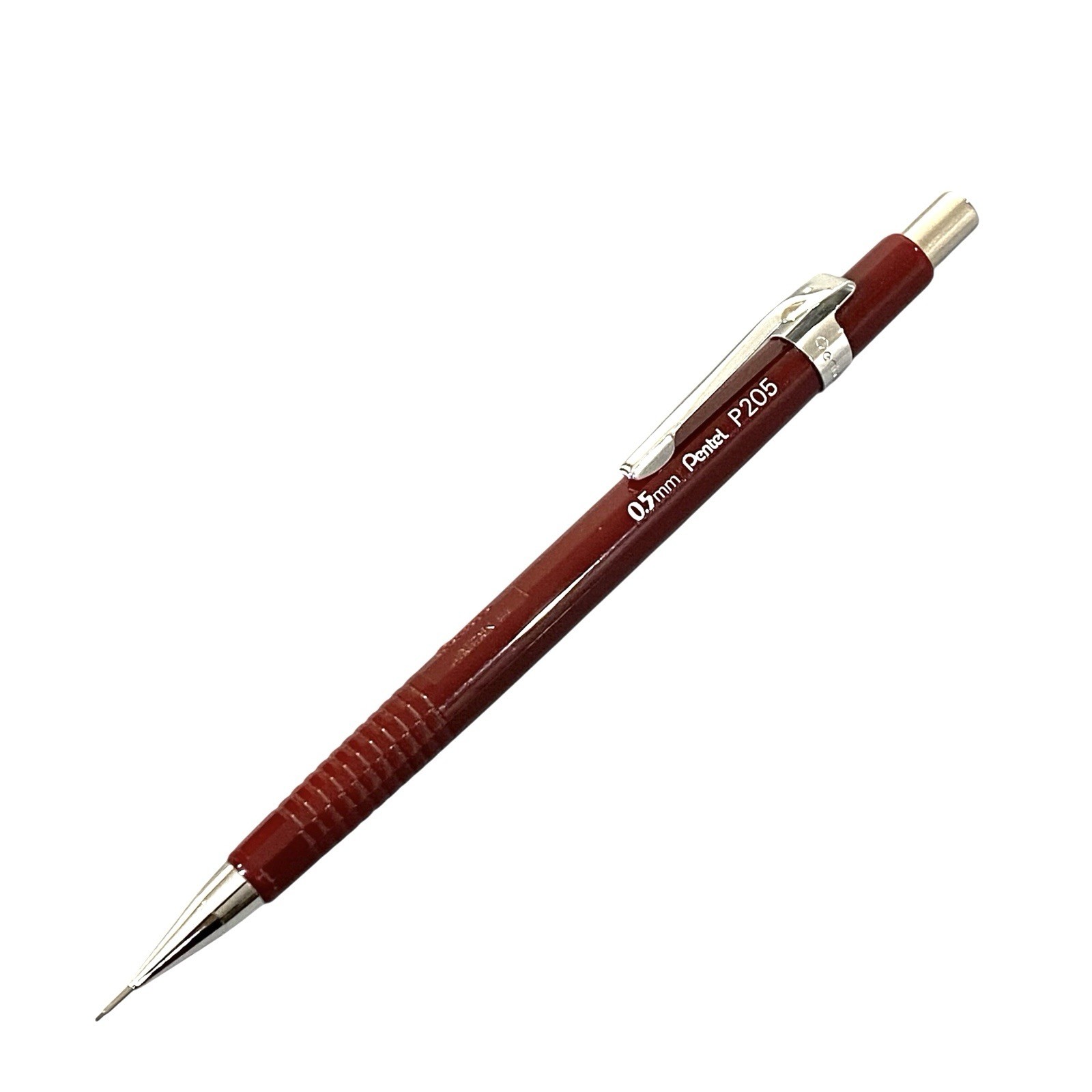 Vintage DARK RED BARREL Pentel P205 Mechanical Pencil Japan .5 MM