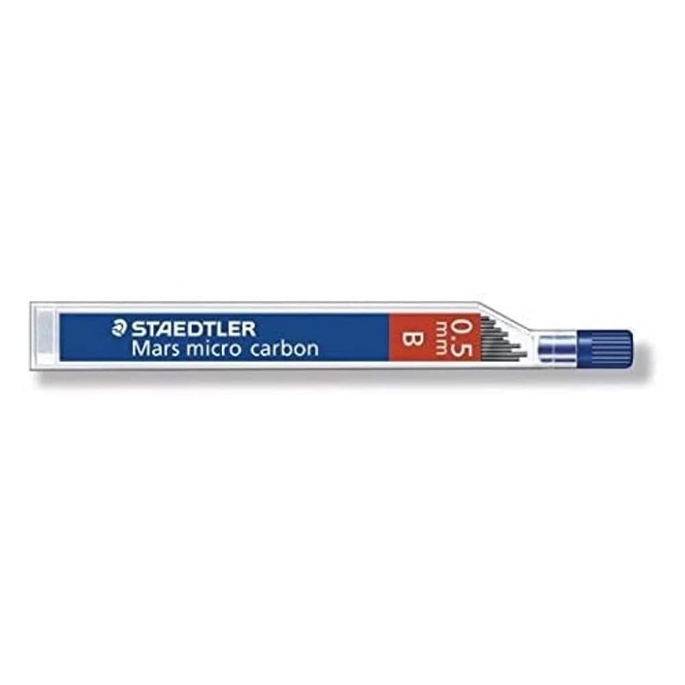 Staedtler Micro Mars Carbon Mechanical Pencil Leads, 0.5 mm, B, 60 mm x 12 (2…