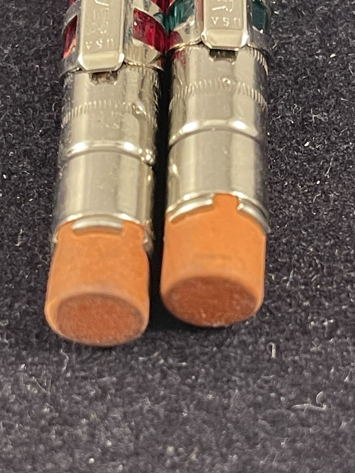 2 Vintage Wearever State of California Mechanical Pencil Red / Green Translucent