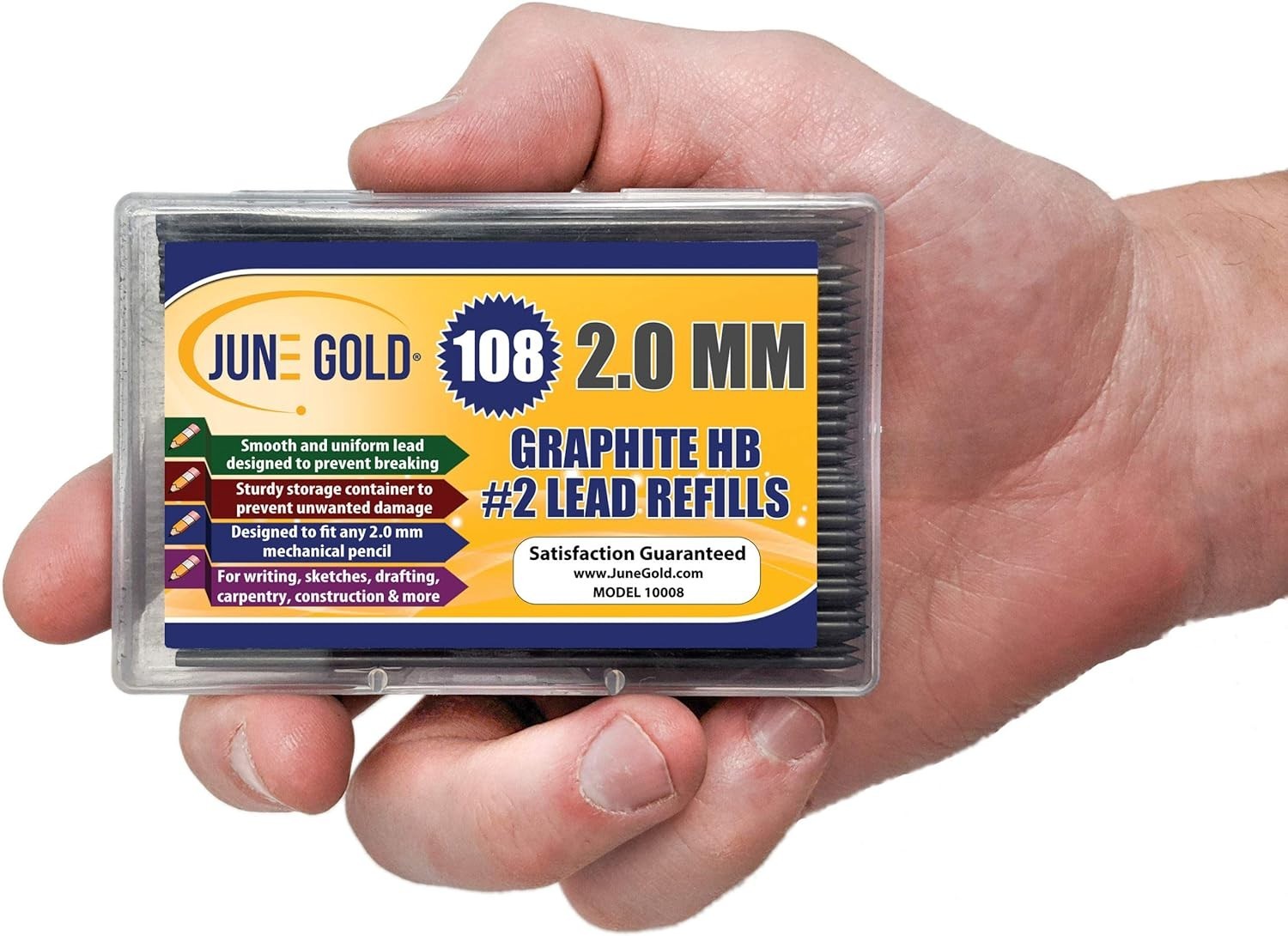 108 Count Graphite Lead Refills – 2.0 mm HB Break Resistant & Smooth Writing