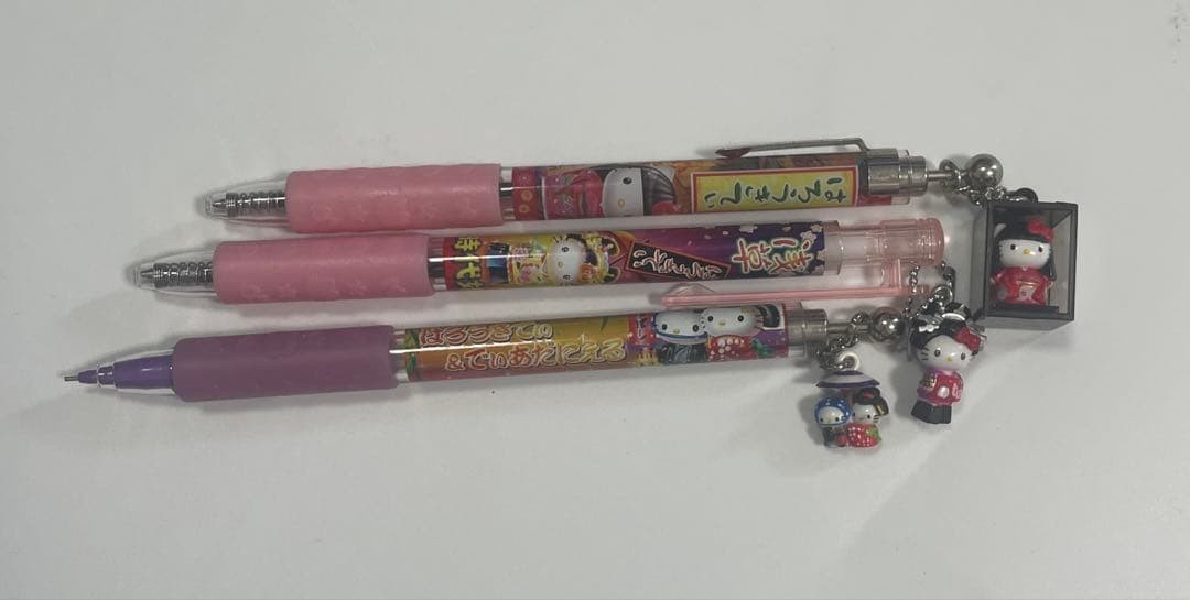 New Local Kitty Ballpoint Pen Mechanical Pencil Kimono Set 3 Pieces Jidaihime