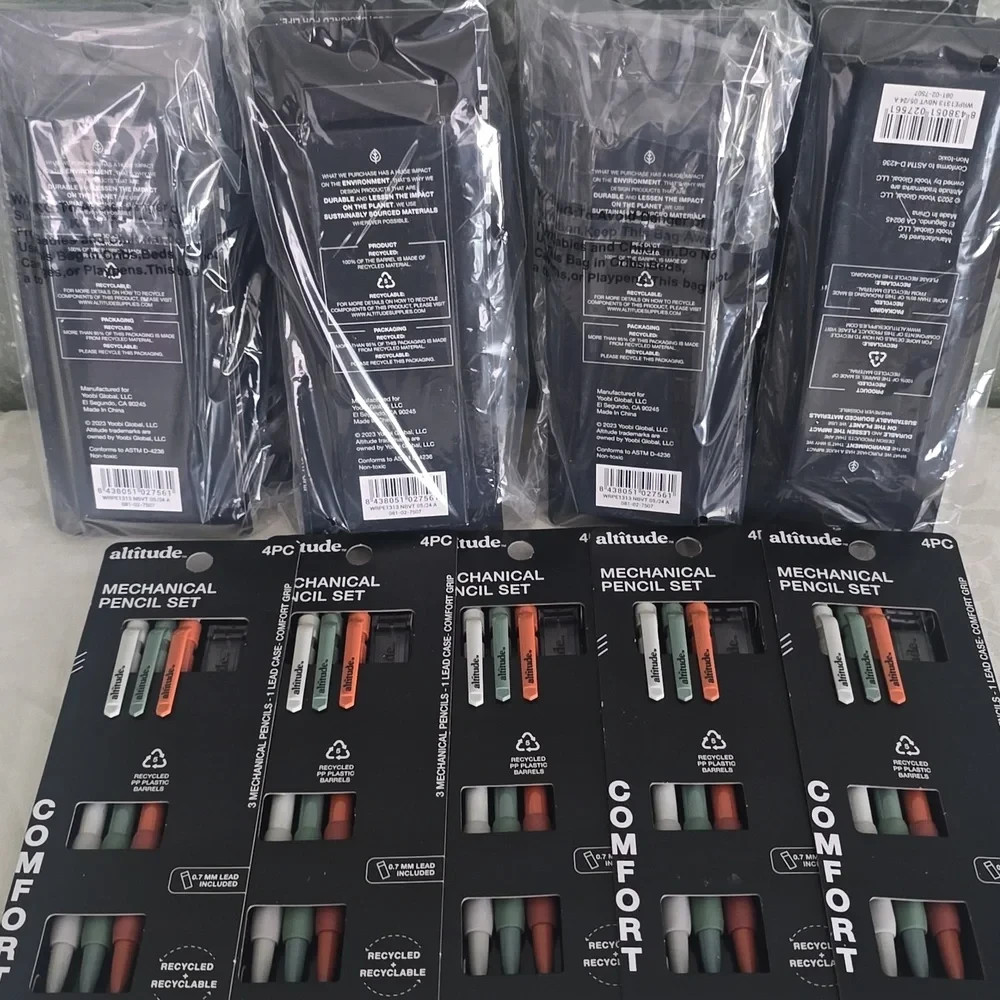 21 Mechanical Comfort Pencils Sets 3 Pencils & Lead Case Per Set New