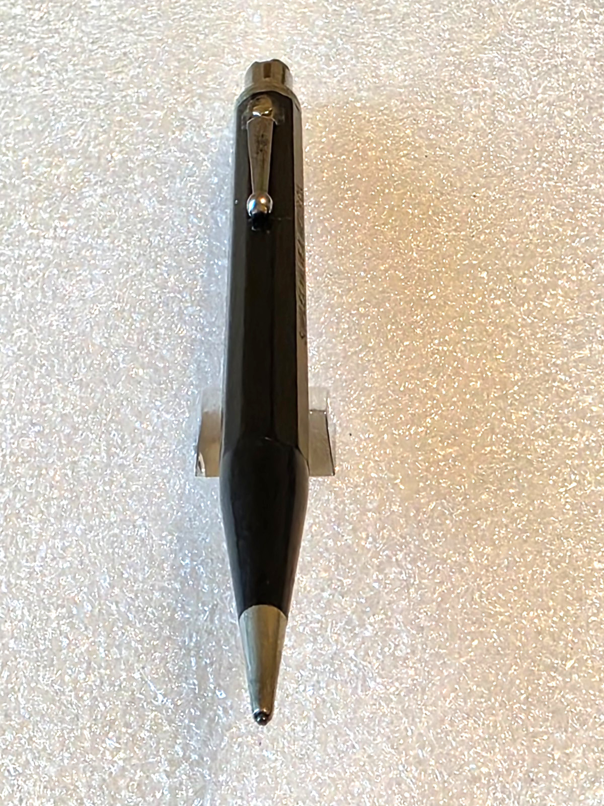 VTG (LARGE Autopoint SIMPLEX VALVE +METER Advertising Mechanical Pencil BLK Rare