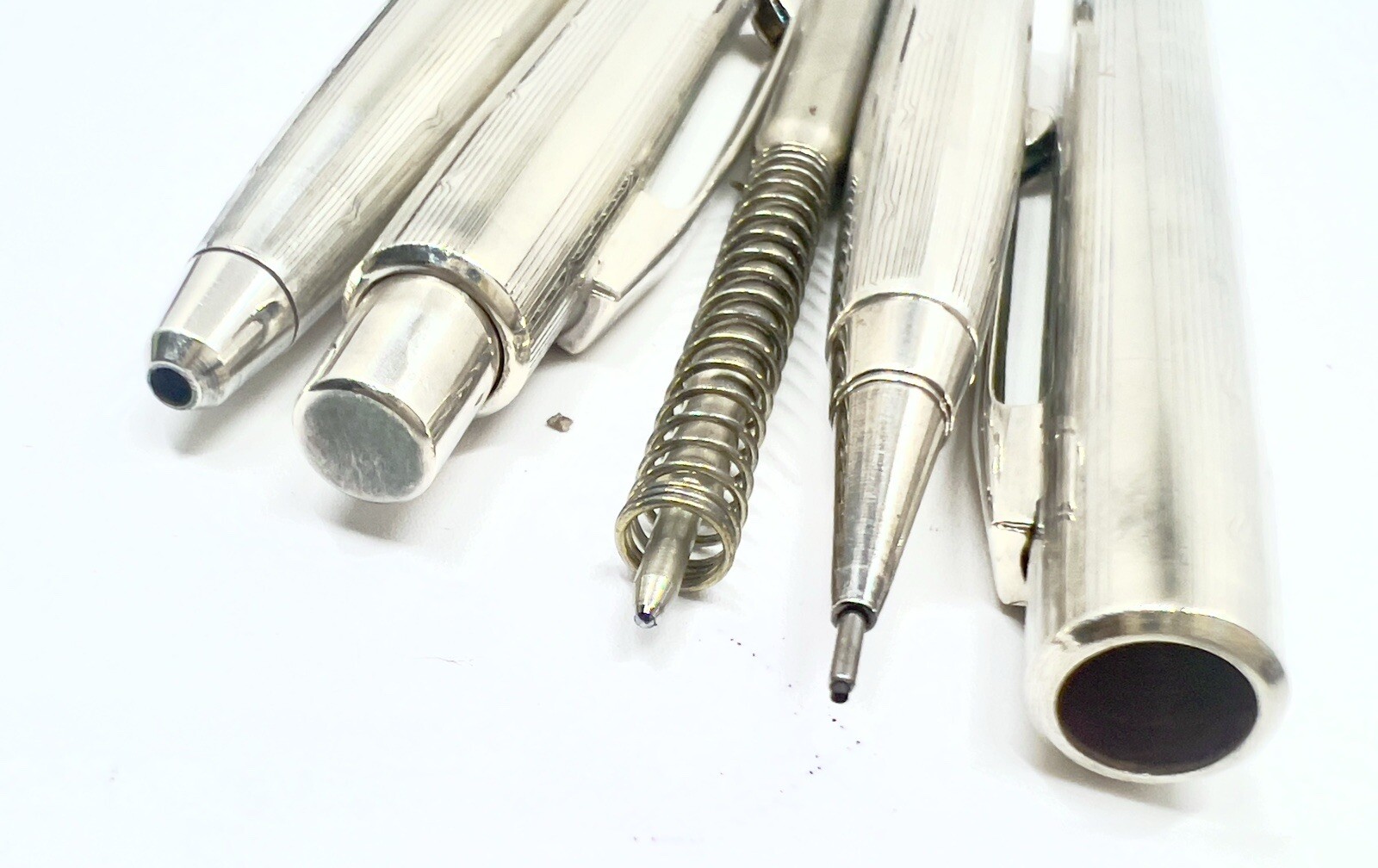 Newman Japan Sterling Silver Mechanical Pencil 0.5mm & Ballpoint Pen Set Box