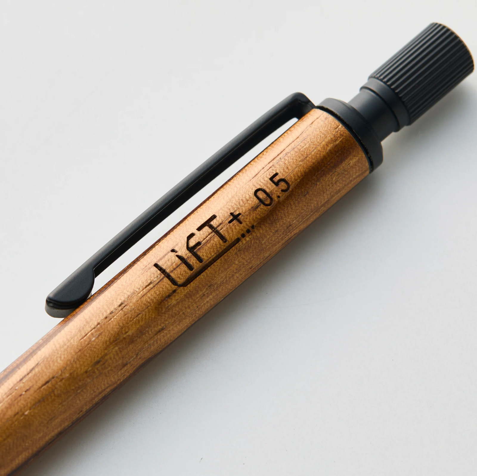Kitera LIFT+ Wood 0.5mm Mechanical Pencil Zebrawood Brass Made in Japan