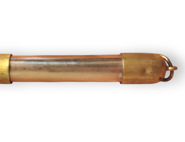 Vintage Telescopic Mechanical Pencil – Gold-Filled –Floral Relief with Red Stone