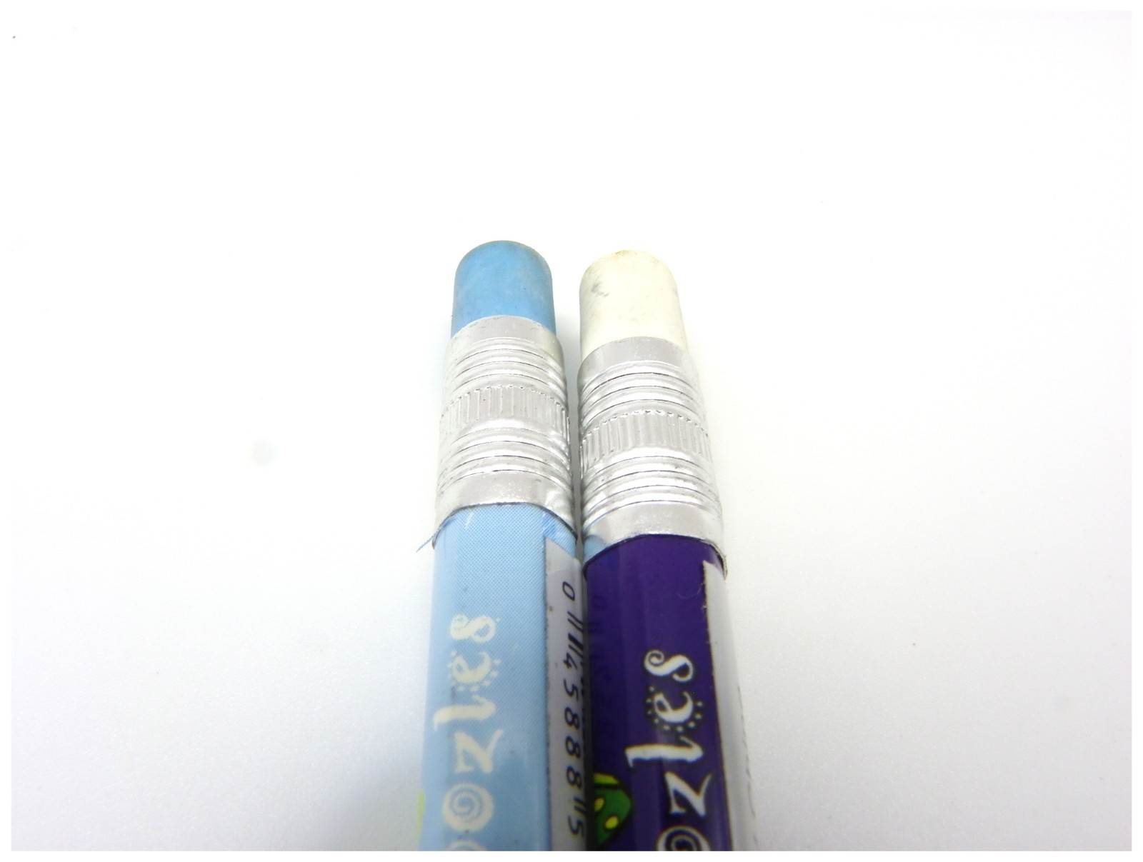 2X Vintage Zebra Cadoozle 0.7mm Mechanical Pencil Crayon Lot Robot UFO Graphic