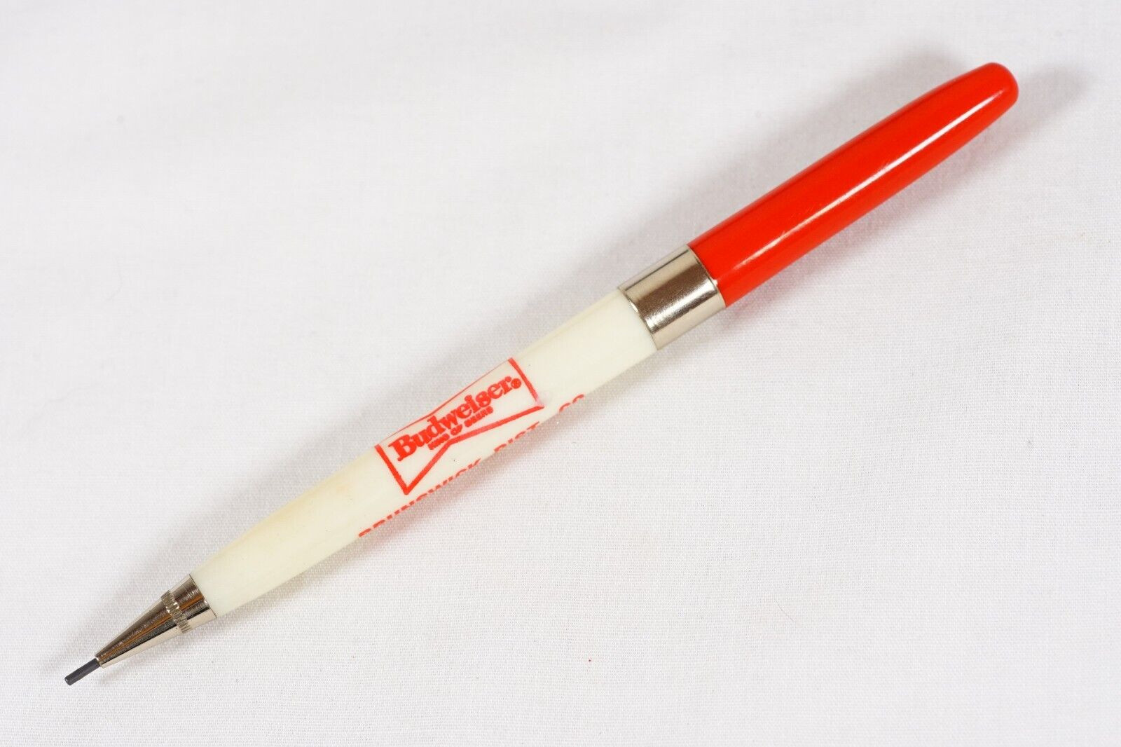 Budweiser Bowtie Brunswick Missouri Dist Vintage Advertising Mechanical Pencil