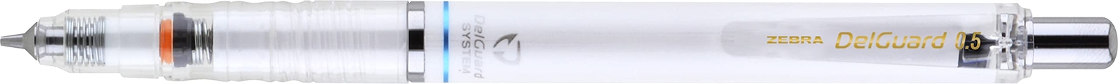Zebra DelGuard Mechanical Pencil 3 Pack Fine Point 0.5mm Black Blue White