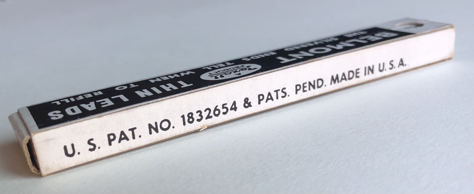 Vintage Rexall BELMONT HB Black 1.18mm Silvered Pencil Lead NOS 6 Pack USA