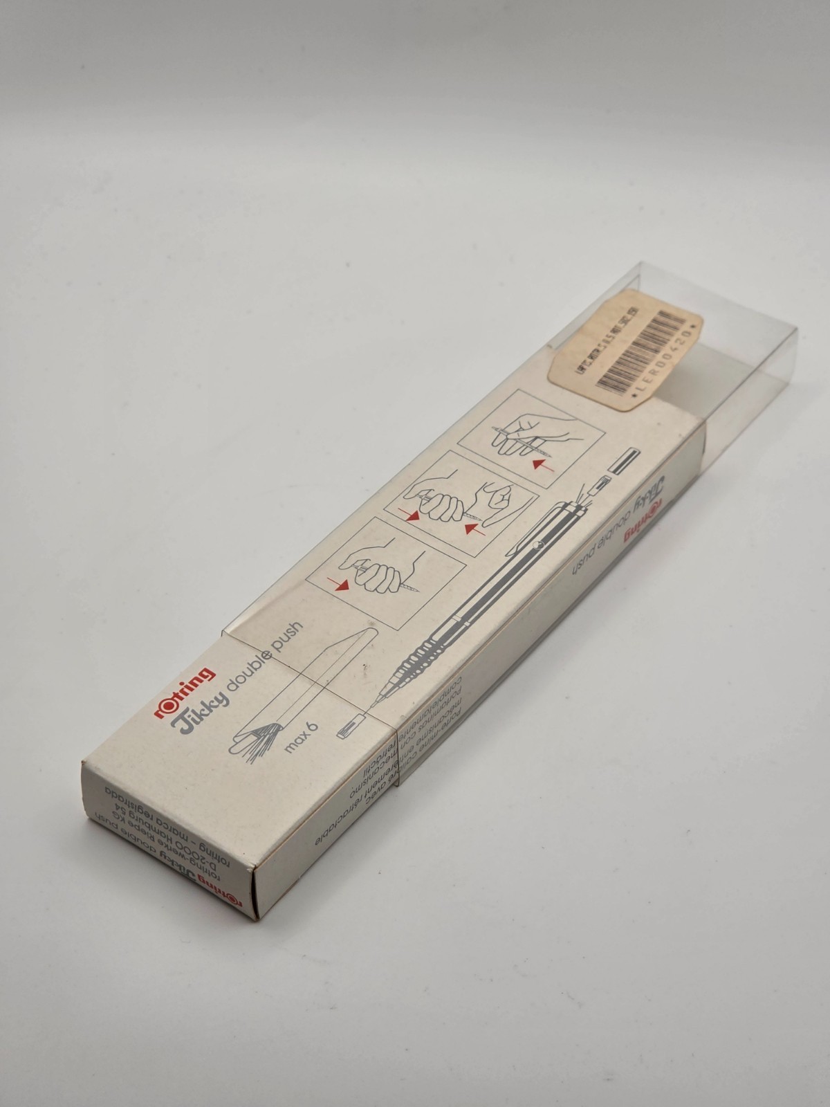 Vintage Rotring Tikky Double Push 0.5mm Mechanical Pencil Silver Matte Boxed