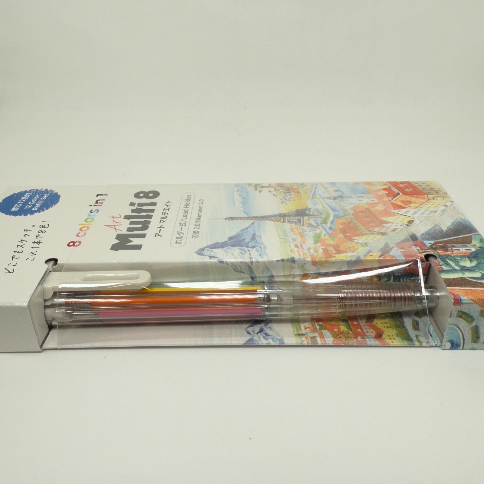 Pentel art multi8 Built-in 8 color leads + 12 color refills + lead sharpener