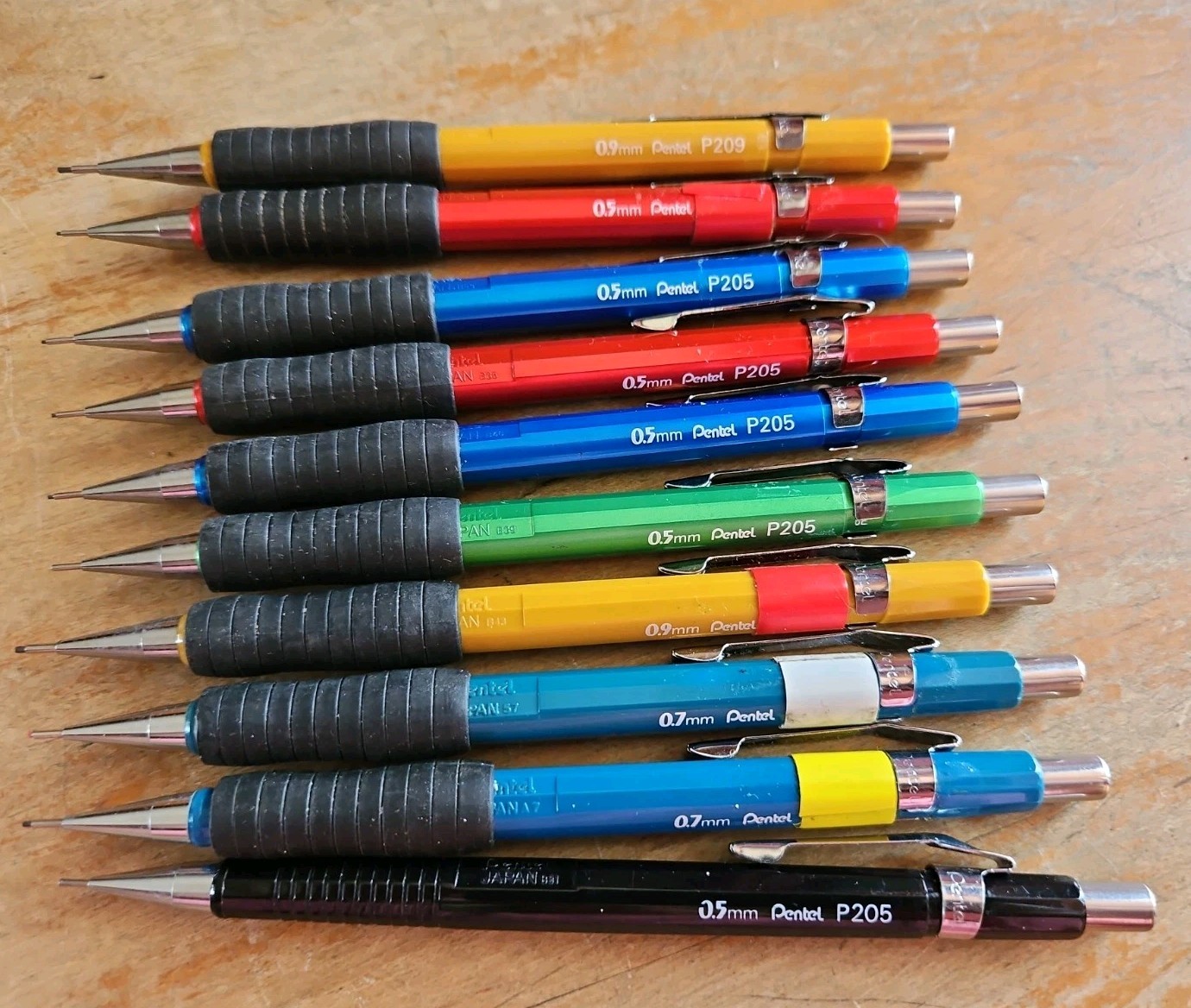 10 Assorted Vintage Pentel Mechanical Pencils Japan