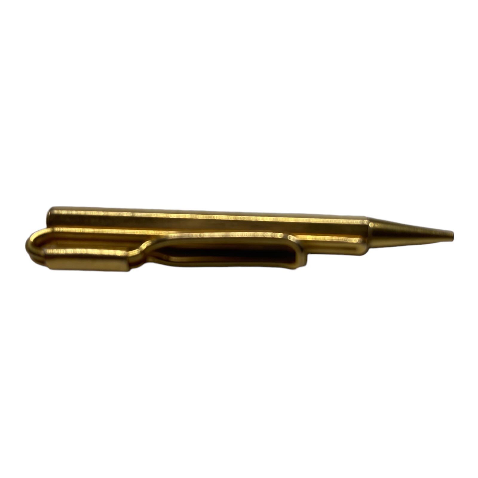 VINTAGE GOLD TONE POCKET CLIP TIE CLASP MECHANICAL PENCIL 
