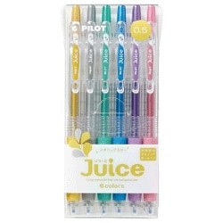 Pilot Juice 0.5mm Extra Fine Gel Pen Metallic 6-Color Set