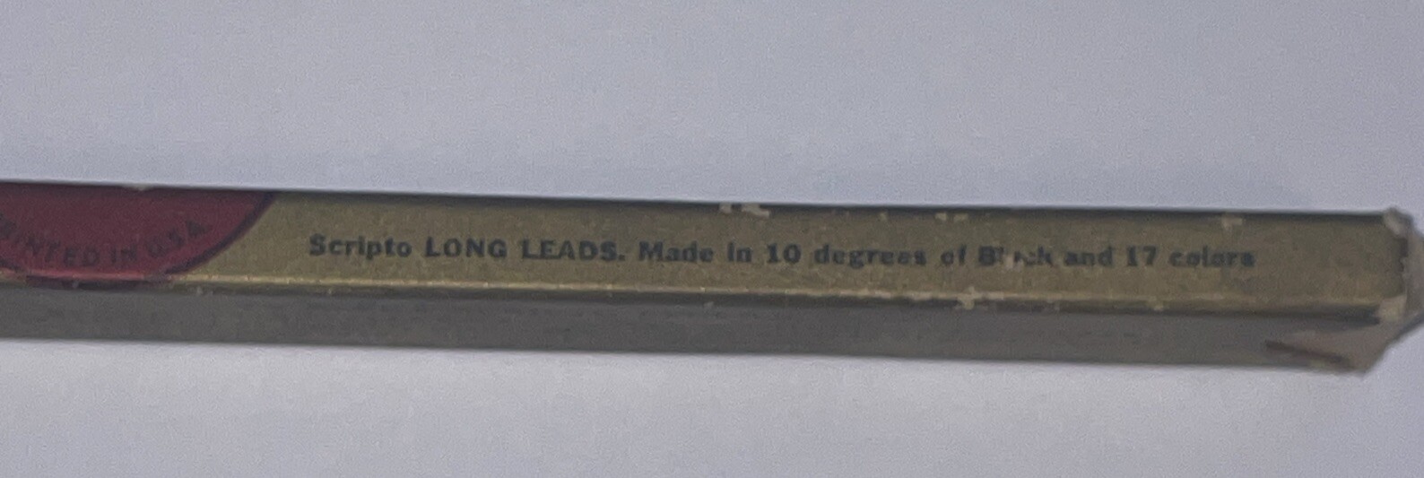 Vtg SCRIPTO Box of Extra Strong Drawing Leads – 4 Unused + 1 Used