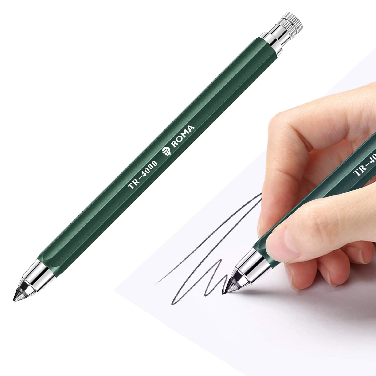 5.6mm Mechanical Sketch Pencil Rainbow Lead Refills BuiltIn Sharpener