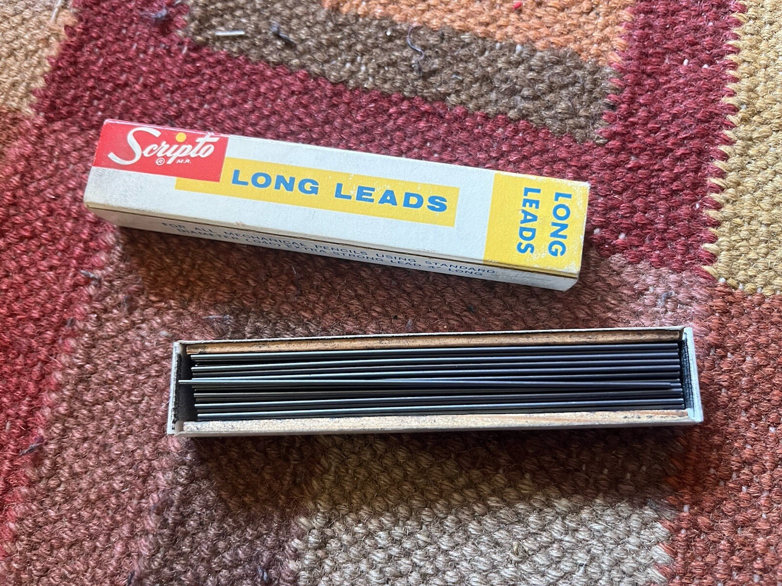 Vtg Scripto Long Lead Refills Sticks • Black E650 4″ (.046″ dia) 56 Sticks