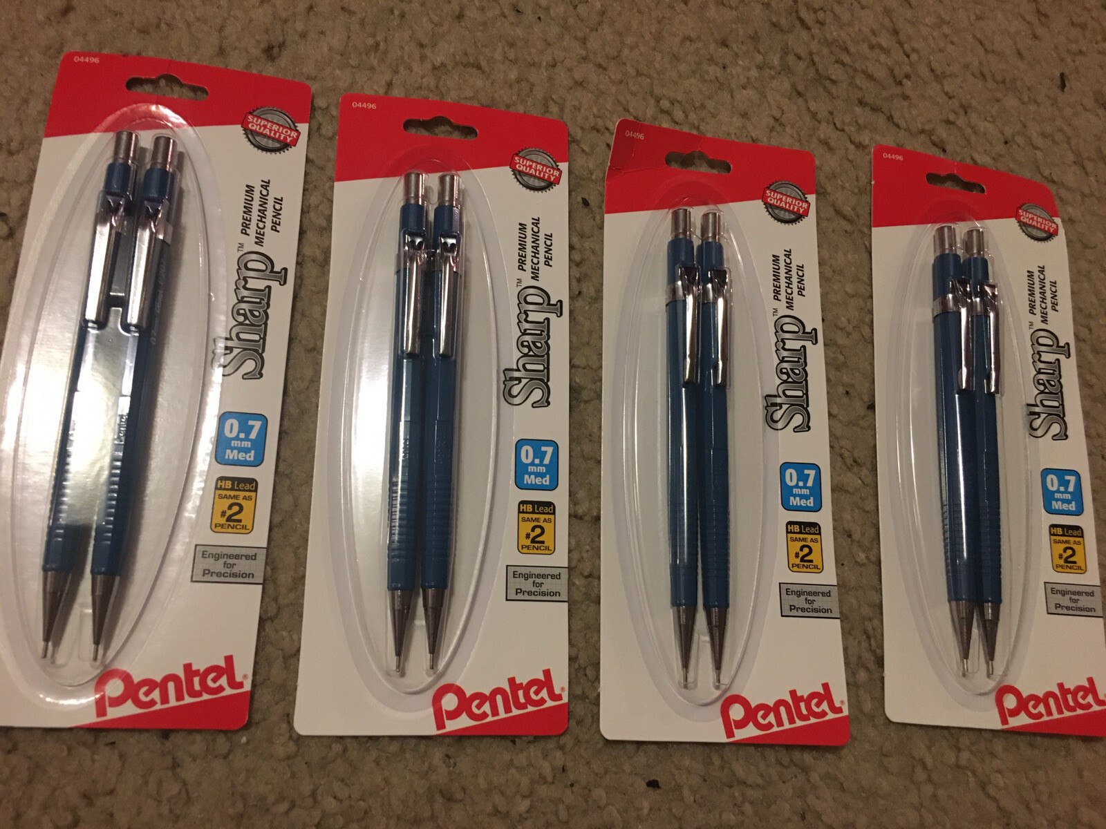 8 PENTEL Sharp premium Mechanical Pencils 0.7 mm medium point .7mm 4 packs of 2