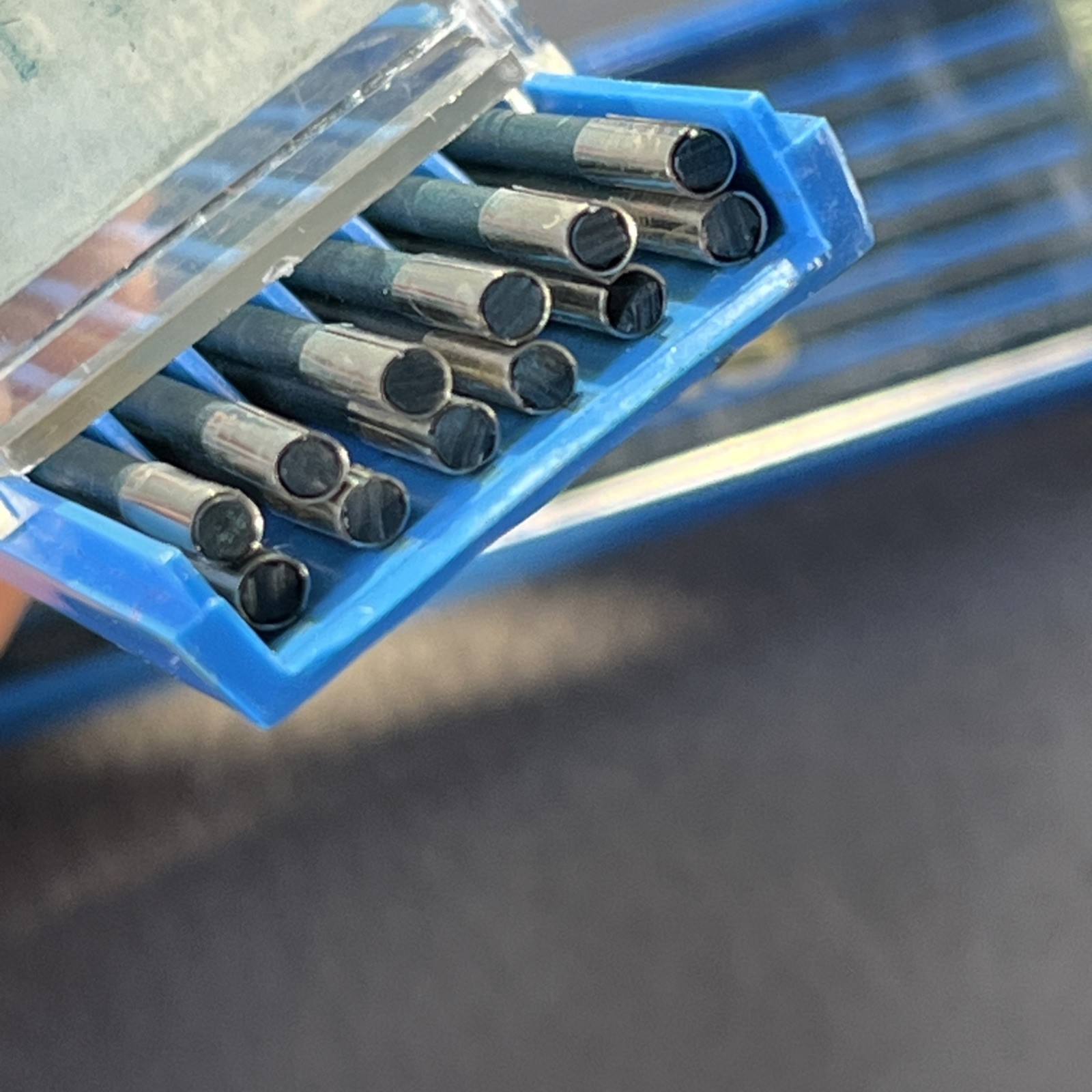 2 Staedtler Mars Lumochrom Blue & Green 24 Leads 204 / 1916 for Technical Pens