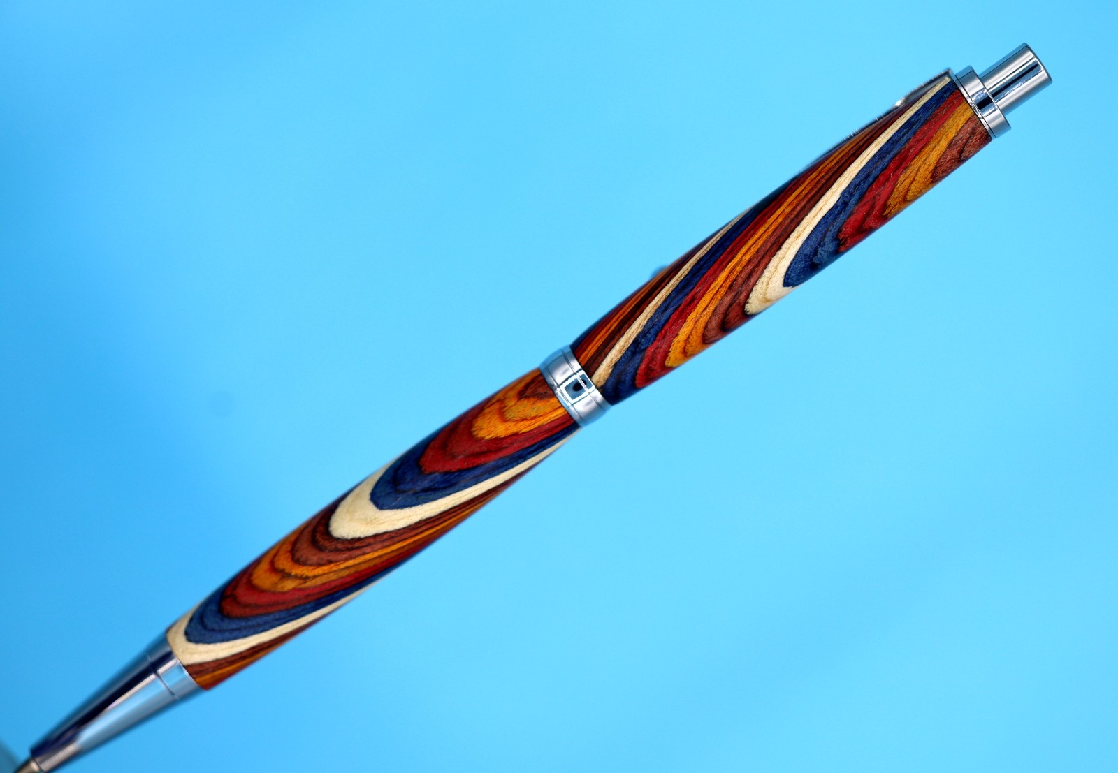Luxury ColorGrain Wood Mechanical Pencil Chrome 0.7mm + Extra Lead/Erasers Gift
