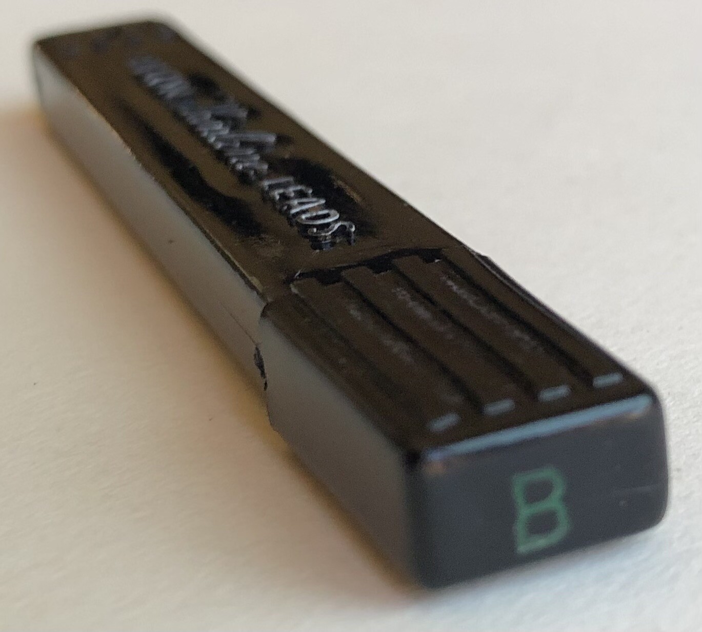 Vintage DIXON Mechanical Pencil Lead B Black .9mm NOS 12pk Bakelite Tube USA