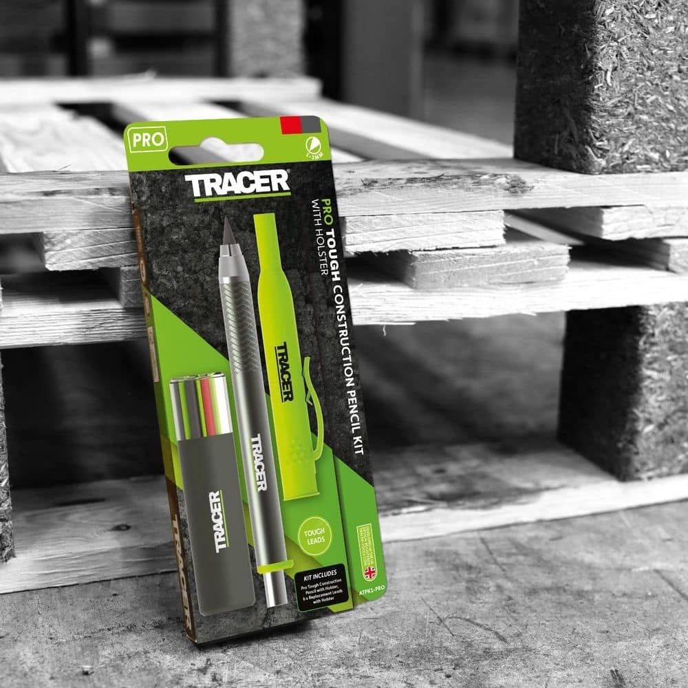 Tracer Pro Construction Pencil Set Heavy Duty Metal Marking Tool Kit 6 Lead