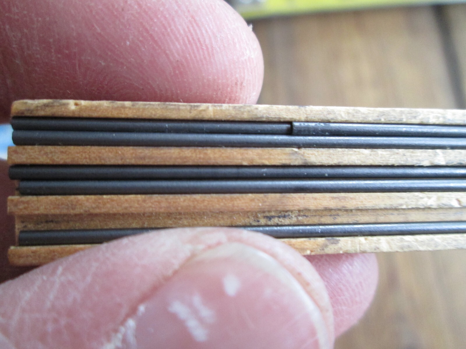 Vintage Scripto Long Leads Pencil Lead Black 3 Complete & 2 Broken READ Old