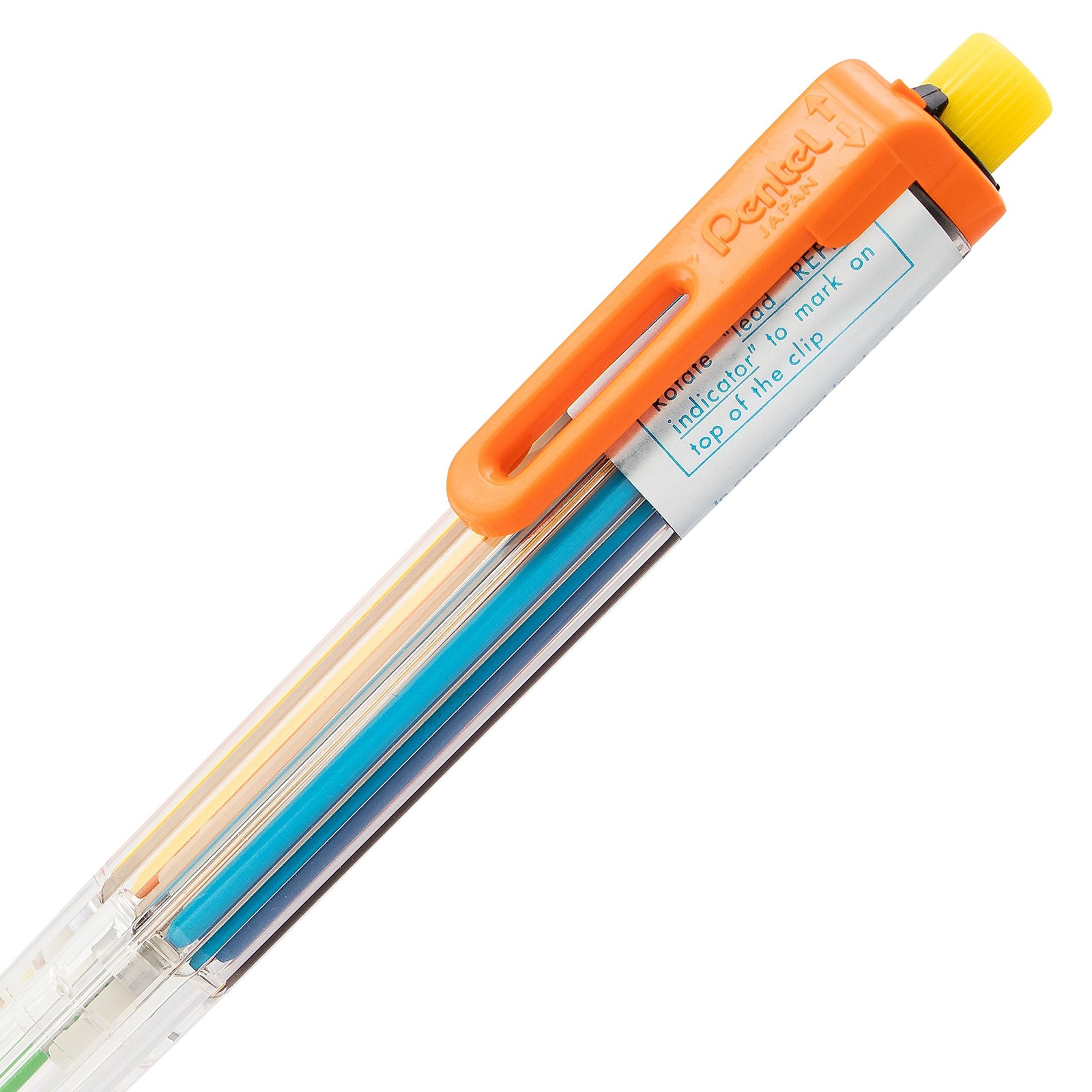Pentel 8 Color Automatic Pencil Set, Assorted Accent Clip Colors, 8 Color Lead