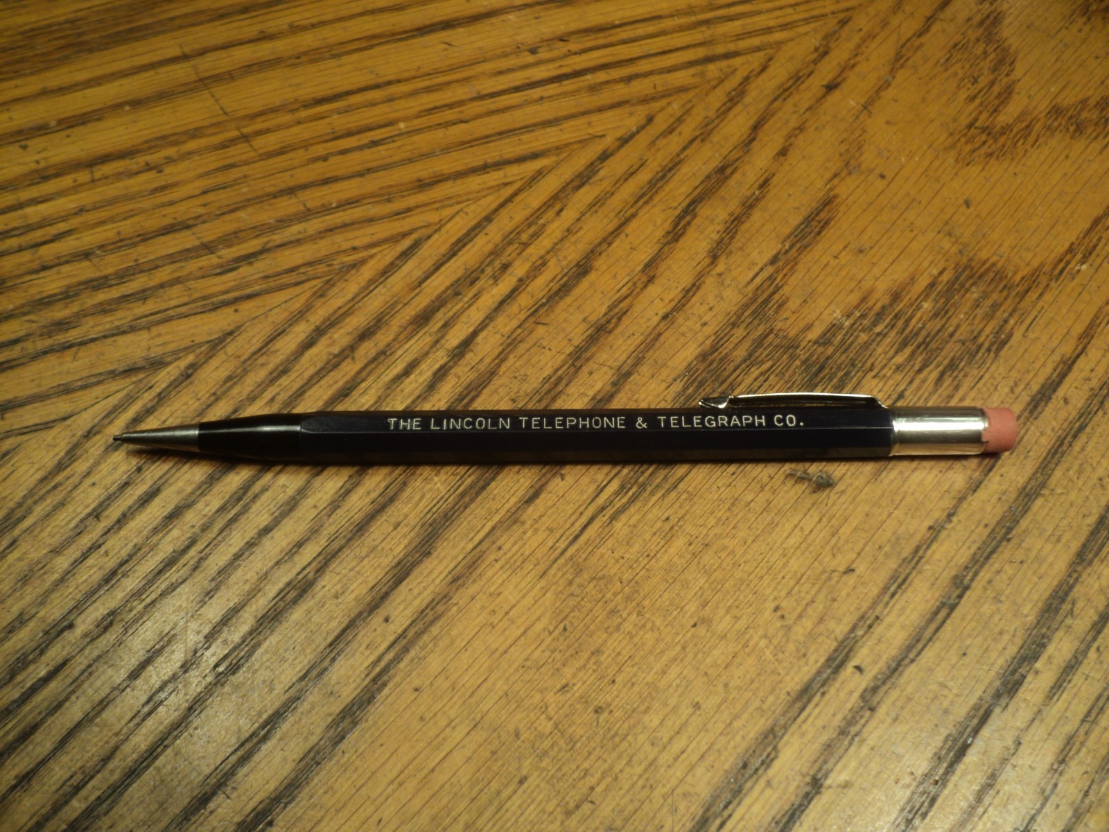 Vintage Autopoint Mechanical Pencil Lincoln Telephone & Telegraph Co 5-1/2″ F