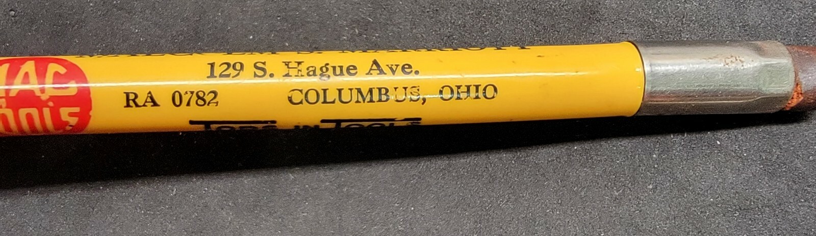 VINTAGE MAC TOOLS SCRIPTO MECHANICAL PENCIL MALCOLM S. MARRIOTT COLUMBUS OHIO