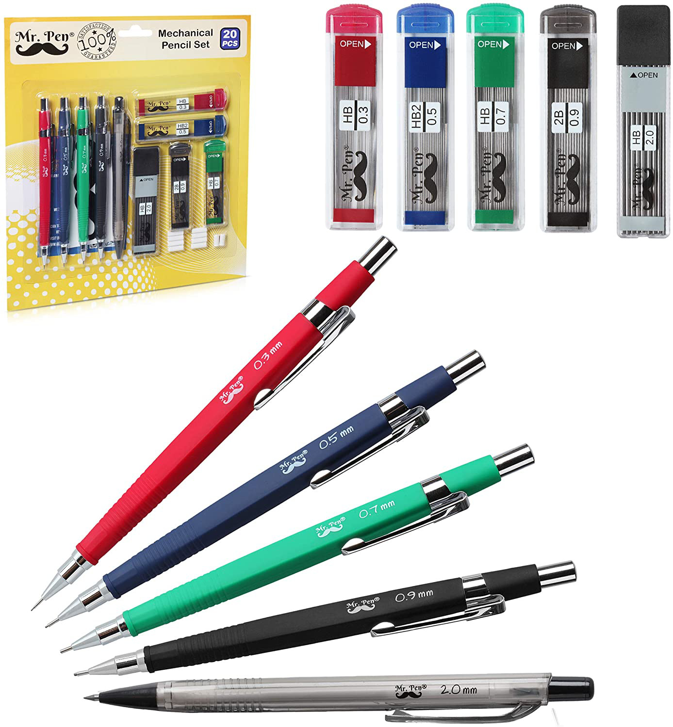 Art Mechanical Pencils Set Metal Drafting Sketching Drawing Pencil Artist Tools