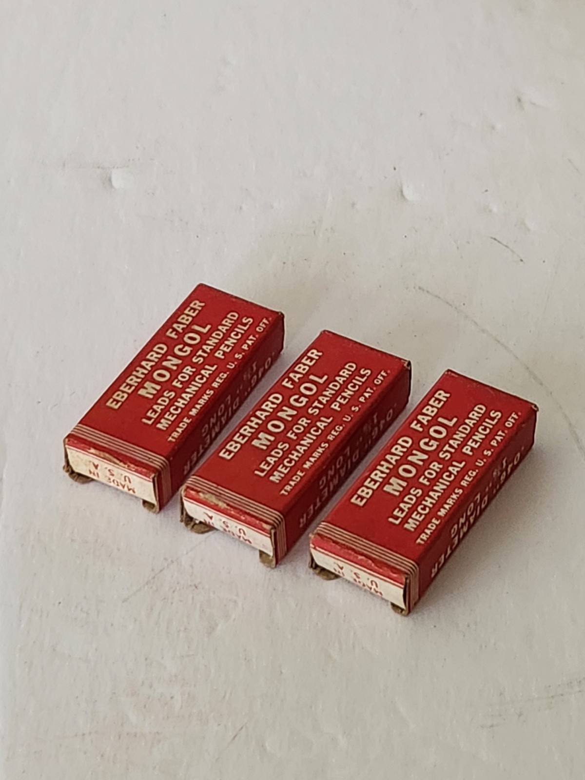 Eberhard Faber MONGOL Thin Leads Mechanical Pencils 3010 Red 3 Boxes In A BOX