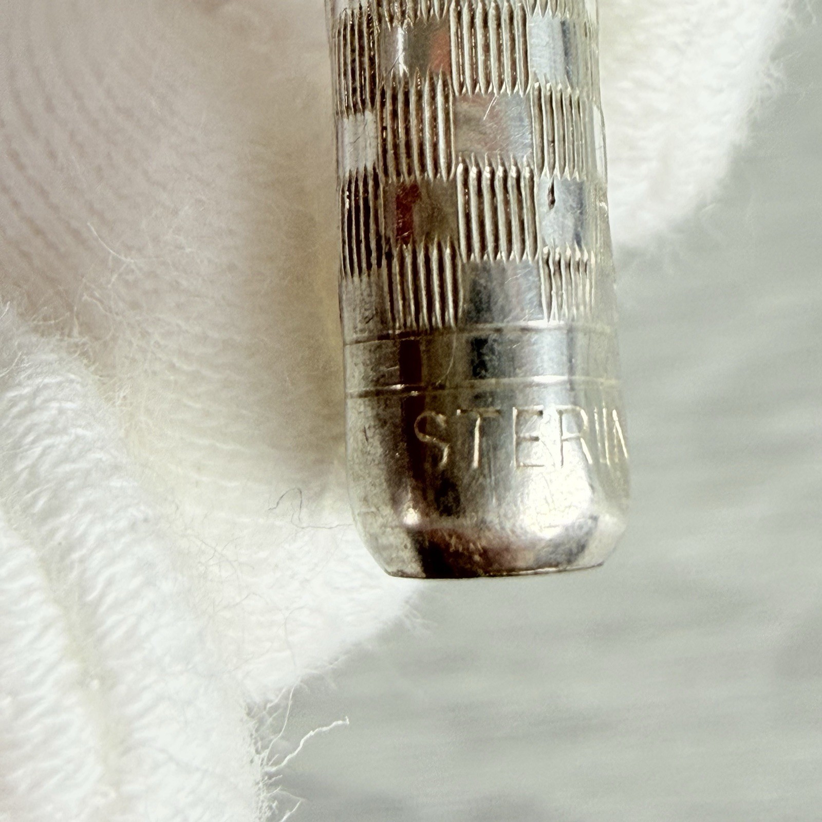 Vintage Sterling Silver Propelling Pencil Retractable Necklace Pendant or Fob