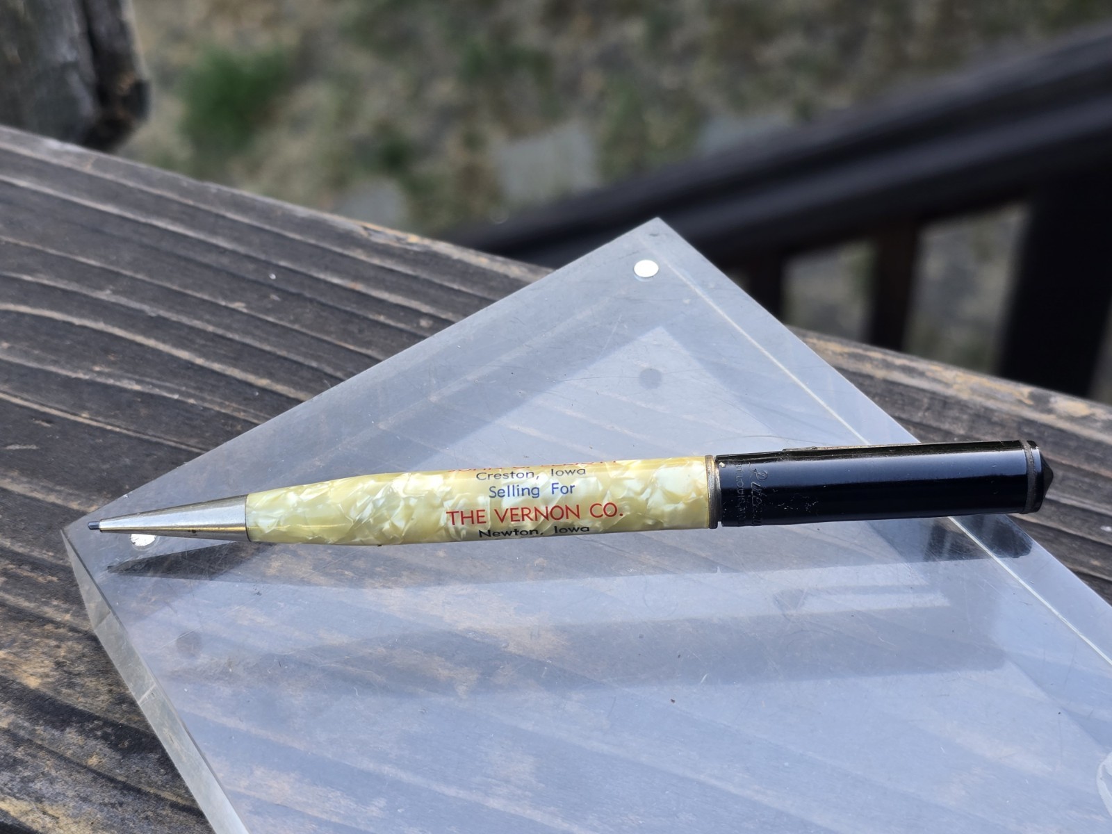 Vtg. Ritepoint Mechanical Pencil Creston Iowa, Vernon Co. Newton J. C. Elliott