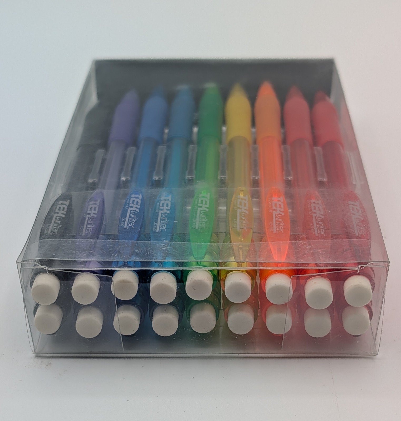 18 Tek Writer Mechanical Pencils With Eraser Various Colors 0.7mm #2 LD150