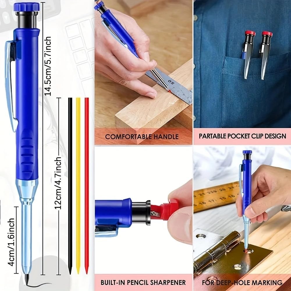 2.8mm Colored Replaceable Refill Rods for Woodworking Pencil Deep Hole Leads …