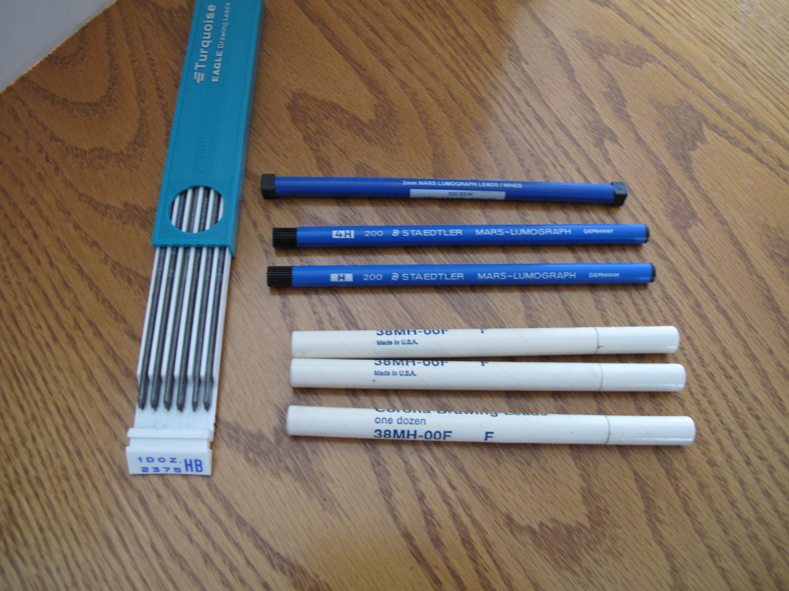 Berol EAGLE Turquoise & Staedtler Mars Teledyne Post Drawing Pencil Lead Lot NEW