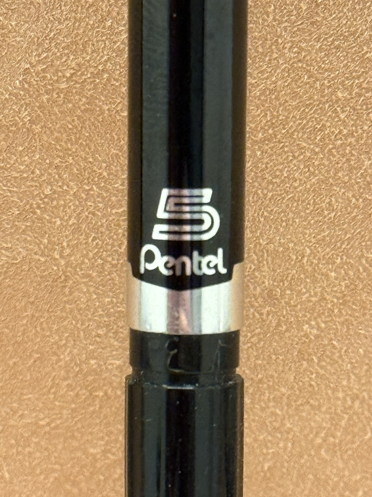 Pentel 5 Five Mechanical Pencil Black Chrome Clutch 0.5mm Lead Vintage *Read