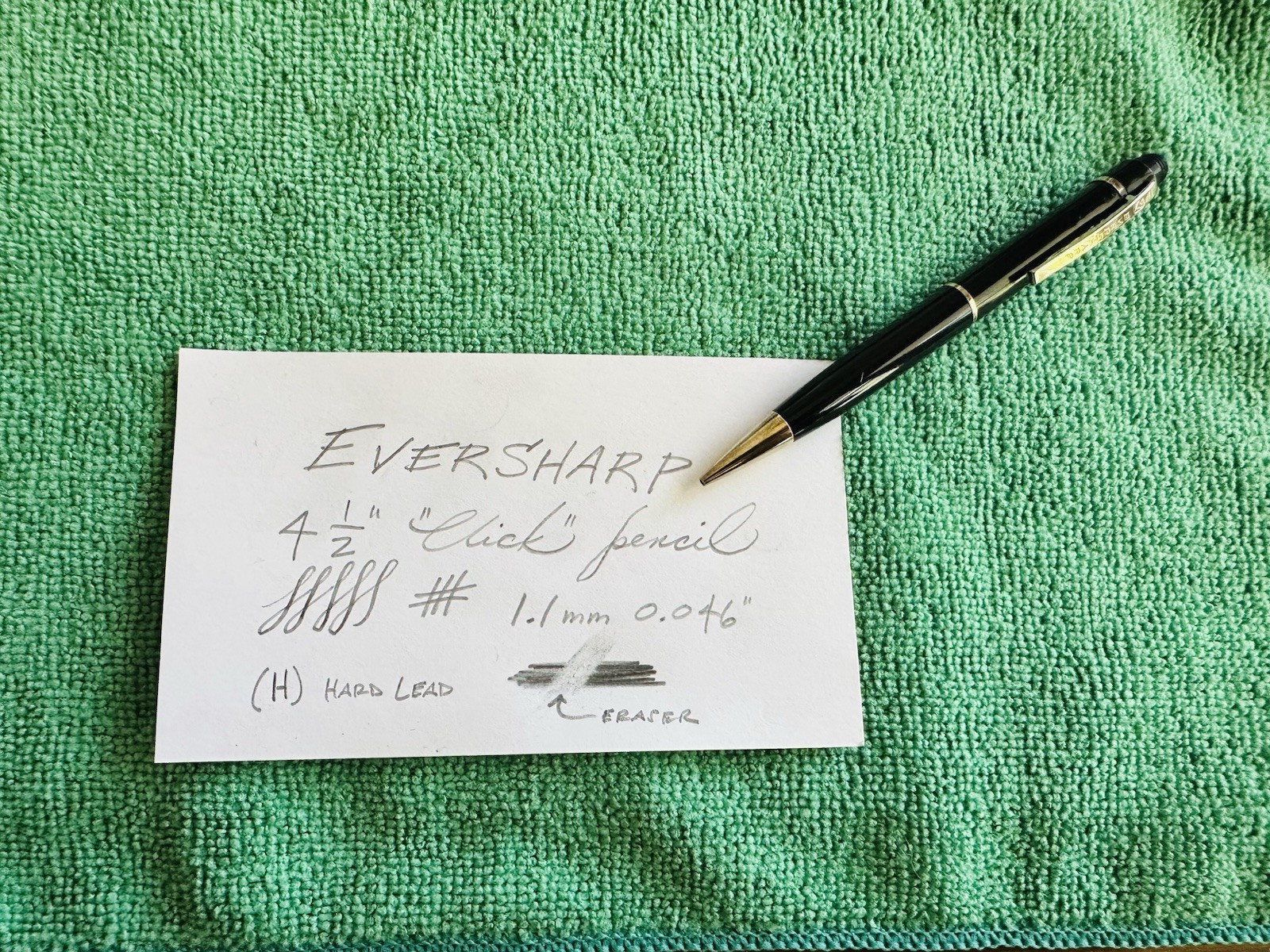 VTG Eversharp SKYLINE 4.5″ (Short) Mechanical Click Pencil 1.1mm Black USA c1960