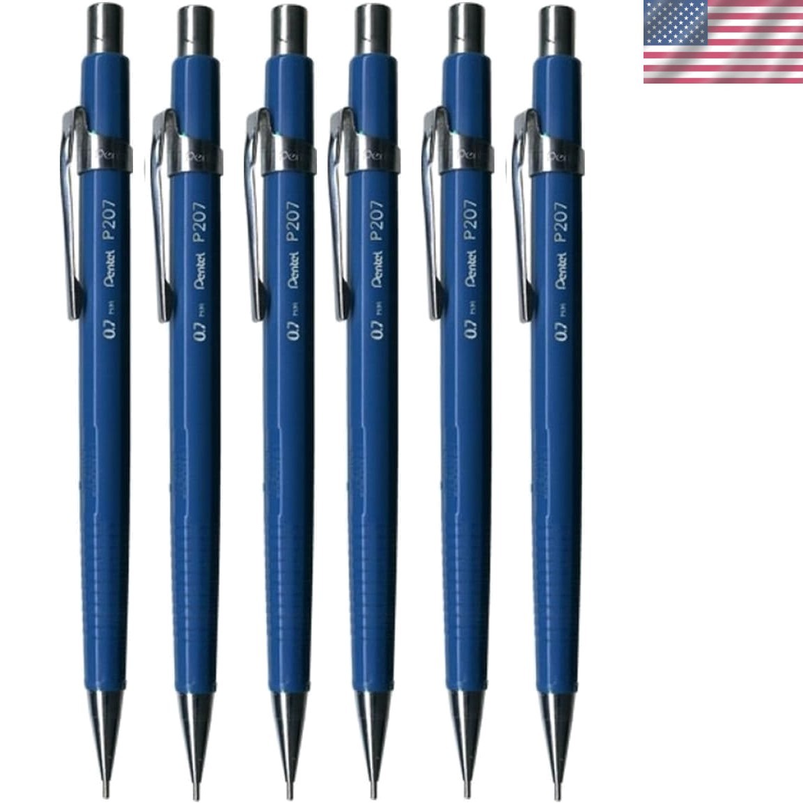 P200 0.7mm Refillable Mechanical Pencil Set in Blue – Perfect for Precision