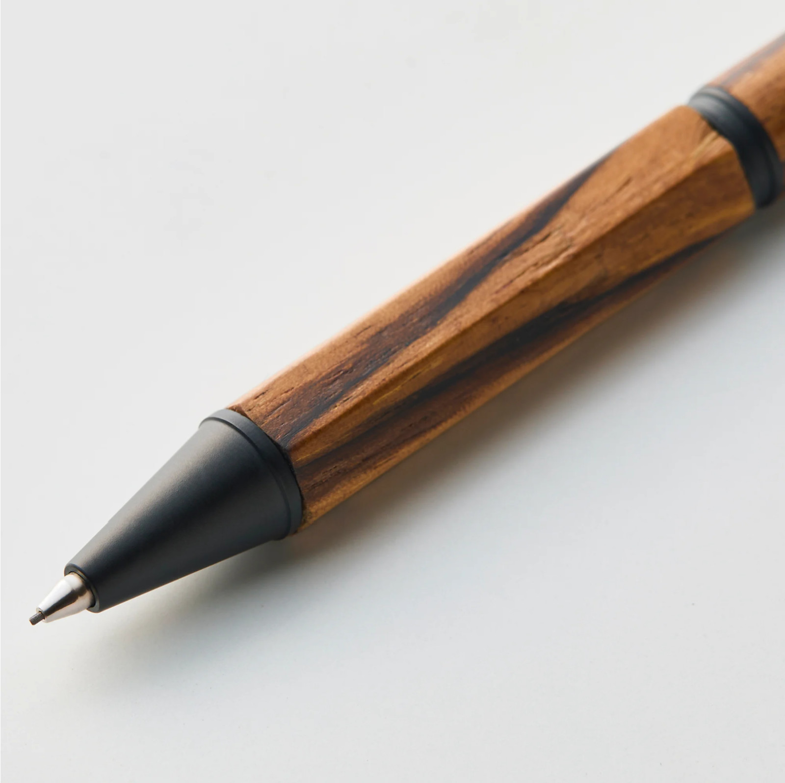 Kitera LIFT+ Wood 0.5mm Mechanical Pencil Zebrawood Brass Made in Japan