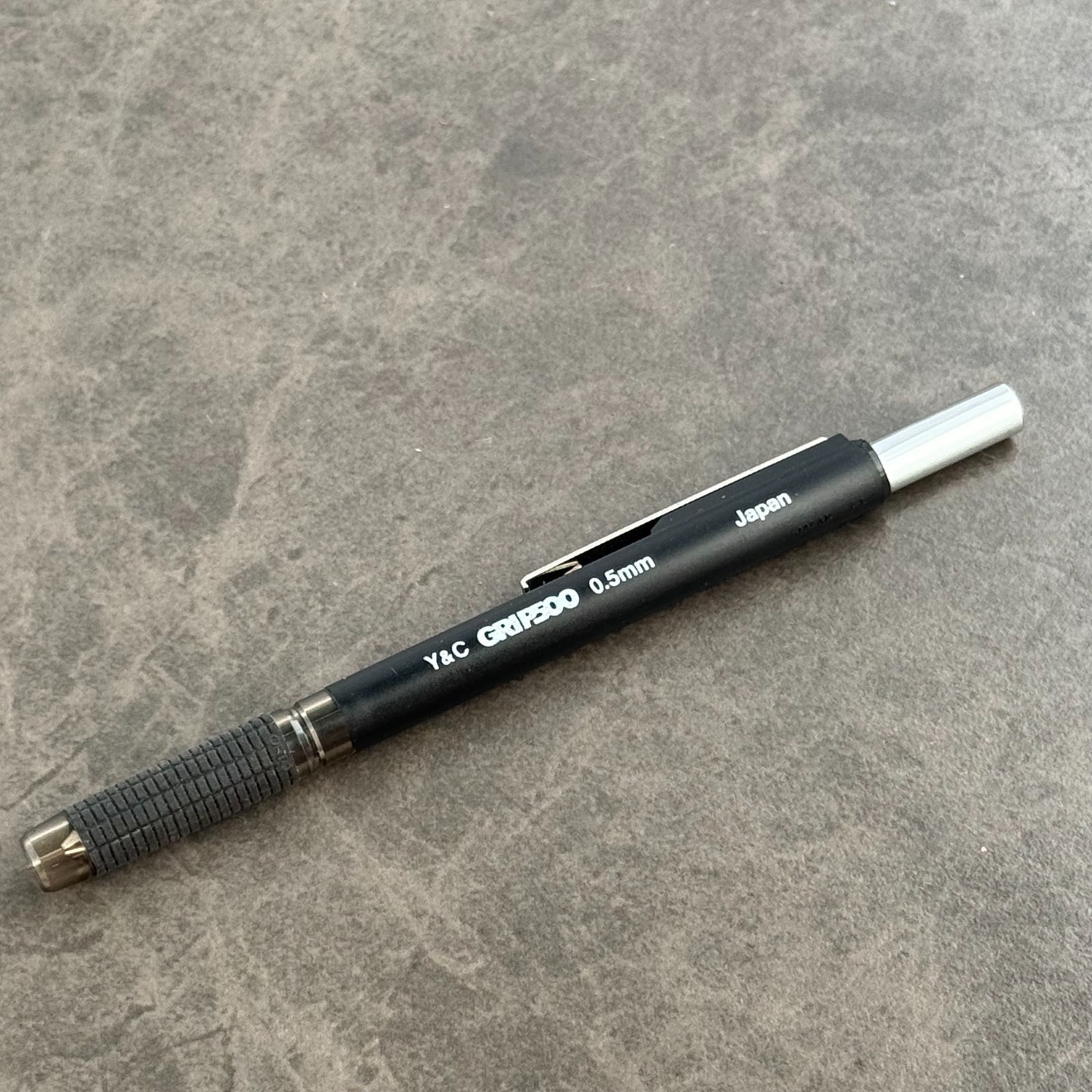 Y&C Grip 500 Double Knock Mechanical Pencil Vintage Black Japan – 0.5mm Lead
