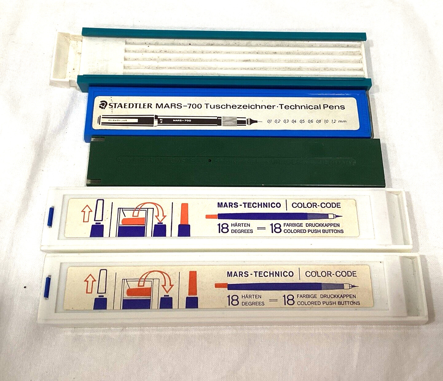 VTG Eagle AW Faber Castell Staedtler Drawing Refill Lead West Germany Lot Of 5