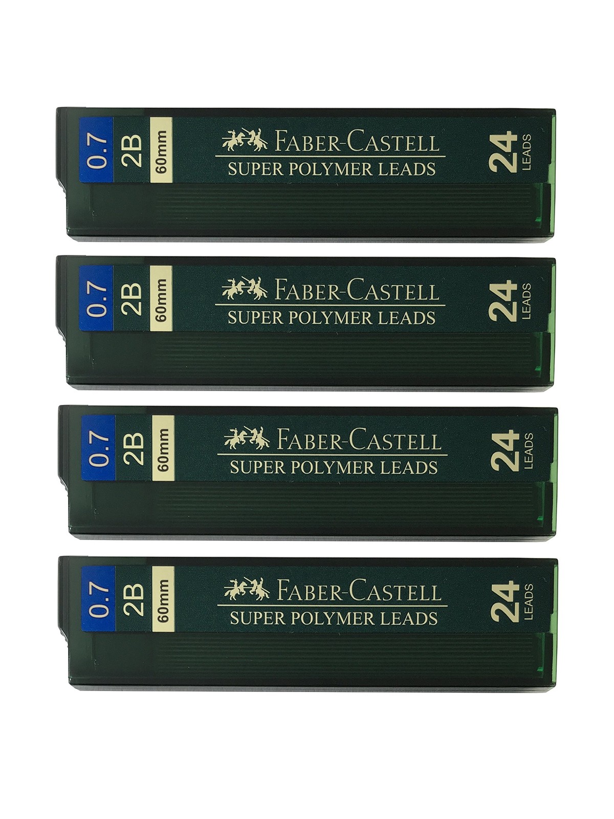Faber-Castell 0.7mm 2B Super Polymer Premium Strong Dark Smooth Leads Mechani…