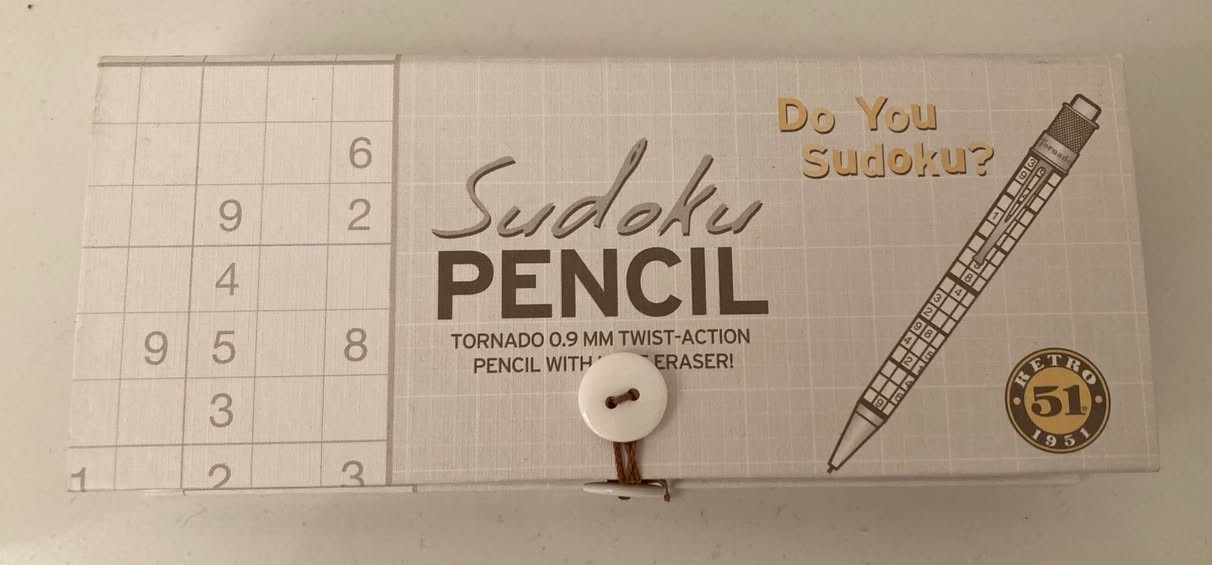 Retro 51 Suduko Mechanical Pencil in box .9mm lead erasers