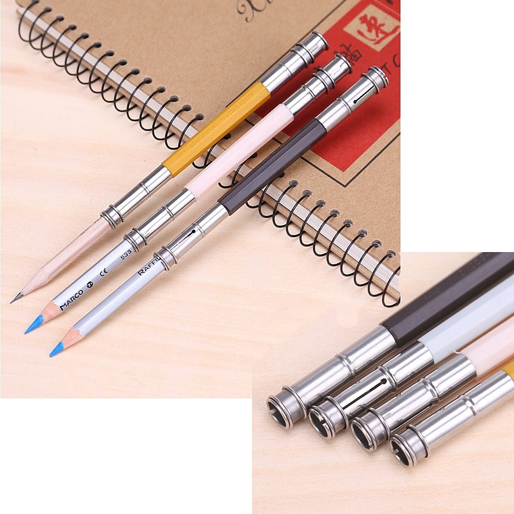 SIPLIV Dual Head Pencil Holder Extender 6 Count (Pack of 1), Random