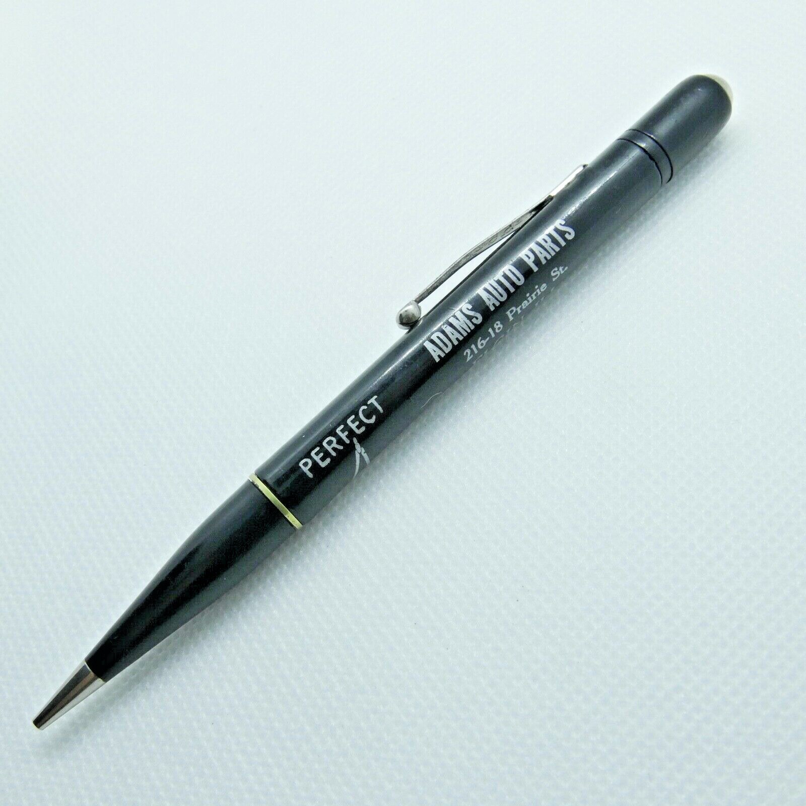 Vintage Adams Auto Part Advertising Mechanical Pencil 216-18 Prairie St Elgin IL