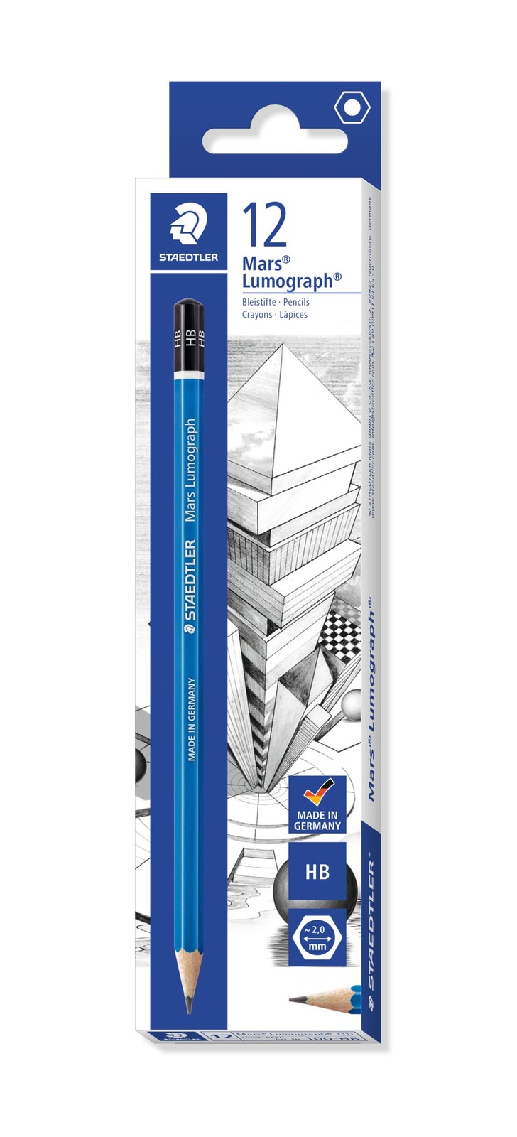 Staedtler Mars 100-HB LUMOGRAPH PENCIL HB – Box of 12 Office Product